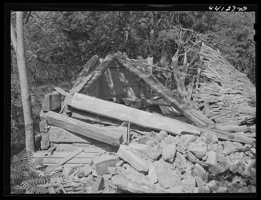 Untitled photo, possibly related to: The remains of one of Greene County's earliest houses. Greene County, Georgia