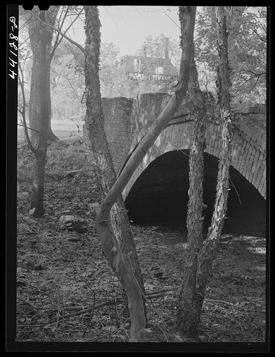 Untitled photo, possibly related to: The remains of an old cotton mill at Scull Shoals. Greene County, Georgia