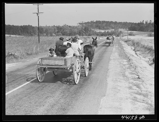 Going to town on Saturday afternoon. Greene County, Georgia