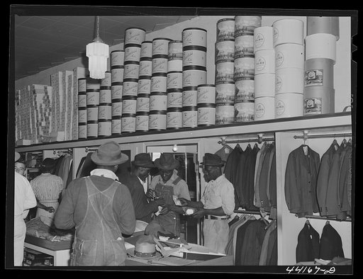 Negro farmers shopping on Saturday afternoon in Liebowitz's store. Greensboro, Greene County, Georgia