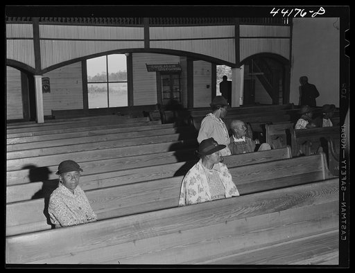 Untitled photo, possibly related to: At a meeting of Negro FSA (Farm Security Administration) borrowers in a church near Woodville, Greene County, Georgia