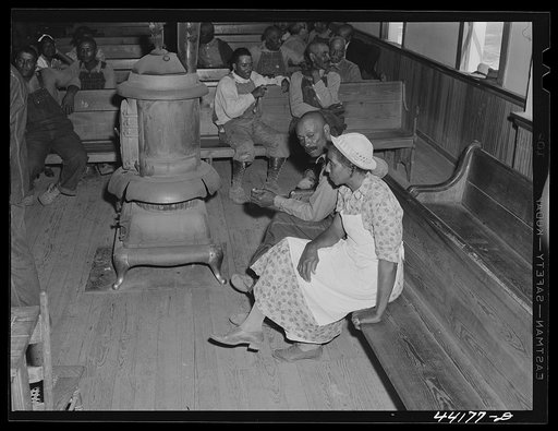 At a meeting of FSA (Farm Security Administration) borrowers in a church near Woodville. Greene County, Georgia