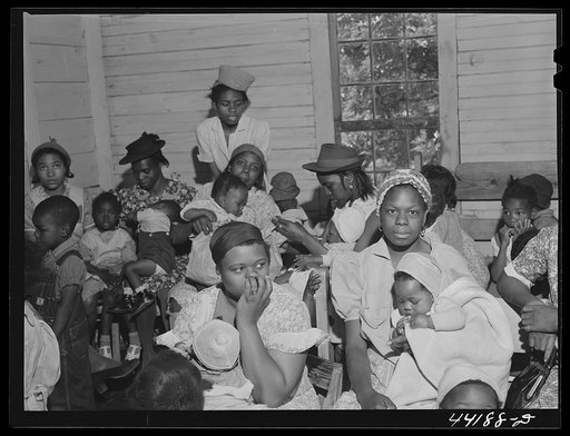 Untitled photo, possibly related to: At a cooperative prenatal clinic near Woodville. Greene County, Georgia