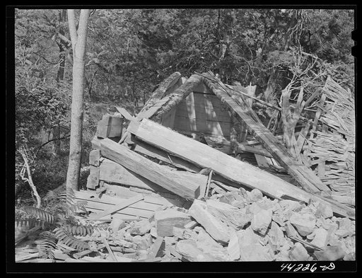 The remains of one of Greene County's earliest houses. Greene County, Georgia