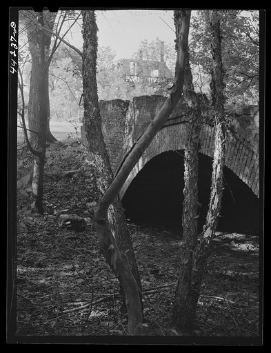 The remains of an old cotton mill at Scull Shoals. Greene County, Georgia