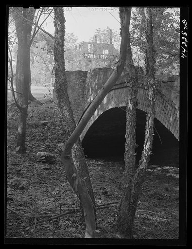 Untitled photo, possibly related to: The remains of an old cotton mill at Scull Shoals. Greene County, Georgia