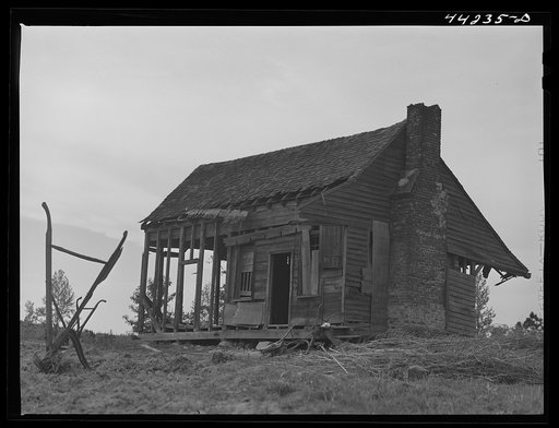 Untitled photo, possibly related to: Deserted farmhouse. Heard County, Georgia