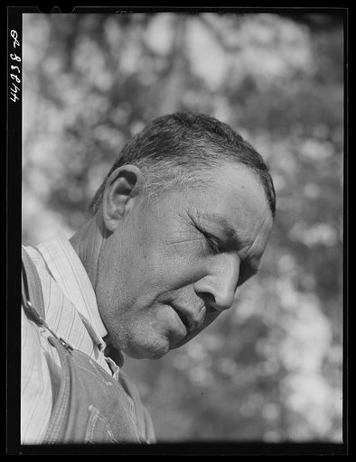 Untitled photo, possibly related to: Mr. Frank Barnett, a Negro farmer who is part Cherokee Indian. Scull Shoals, Greene County, Georgia