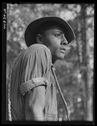 Untitled photo, possibly related to: Mr. Frank Barnett and his son. Negro farmer near Scull Shoals who is part Cherokee Indian. Greene County, Georgia