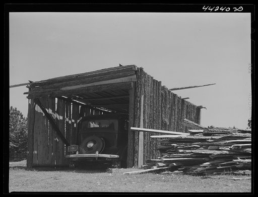 A homemade garage in Greene County, Georgia
