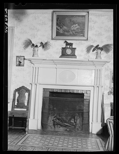 Mantelpiece in the old Park home. Park family is one of the oldest in Greene County, Georgia