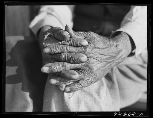 Untitled photo, possibly related to: Hands of Mr. Henry Brooks, ex-slave. Parks Ferry Road, Greene County, Georgia