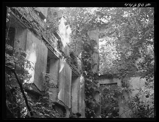 The remains of the Curtwright Mills at Long Shoals. Greene County, Georgia