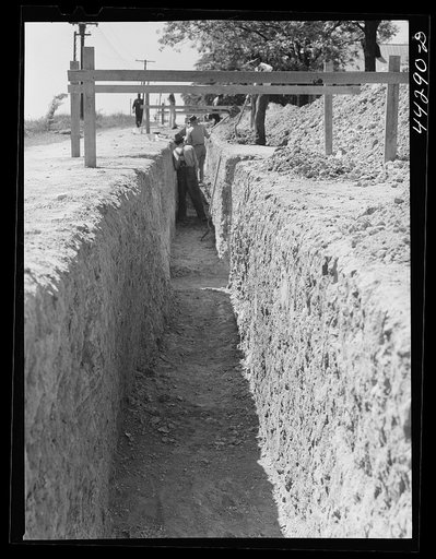 Constructing a sewer in Union Point. Greene County, Georgia
