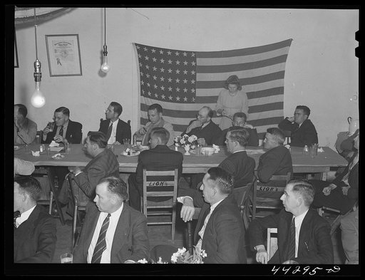 At a meeting of the Lions Club in Greensboro. Greene County, Georgia