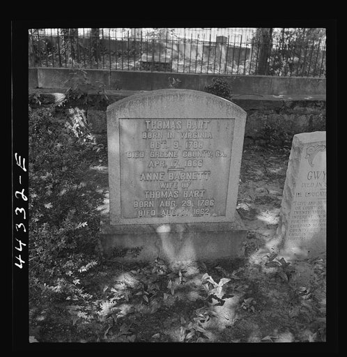 Gravestone of an early settler of Greene County, Georgia