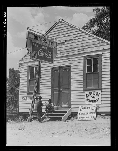 A new lunch room just opened at Kymulga, near one of the entrances to the powder plant. Near Childersburg, Alabama