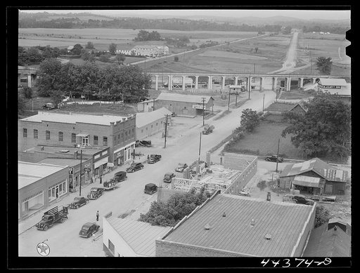 View of Childersburg, Alabama, showing construction of new buildings