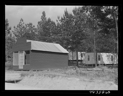 New store and bunkhouses recently "moved in" near the entrance to the new powder plant. Near Childersburg, Alabama