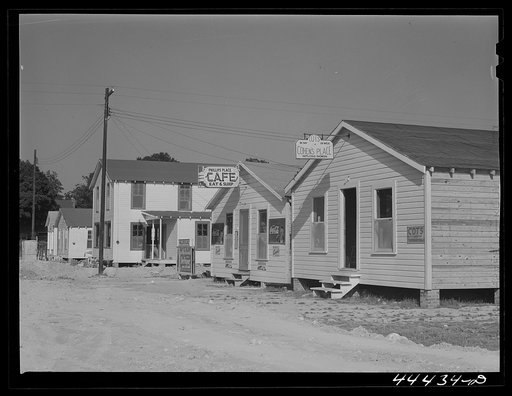 Newly-constructed cafe and bunkhouses. Childersburg, Alabama