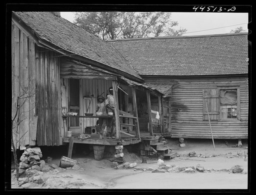 The home of Lloyd Rhodes, Negro tenant farmer near Siloam, Greene County, Georgia