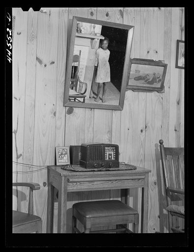 FSA (Farm Security Administration) furniture in the home of tenant purchase client Robert McWhorter. Woodville, Greene County, Georgia
