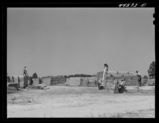 The lumberyard near Woodville, Greene County, Georgia