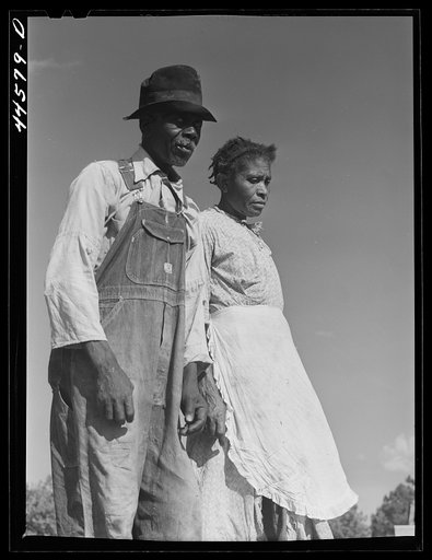 Untitled photo, possibly related to: Negro tenant farmer couple living in an old mansion in southern Greene County, Georgia