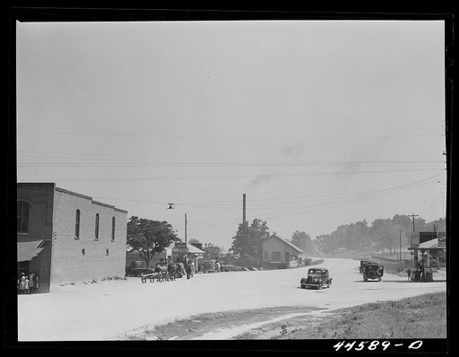 Untitled photo, possibly related to: Main street in Woodville, Greene County, Georgia