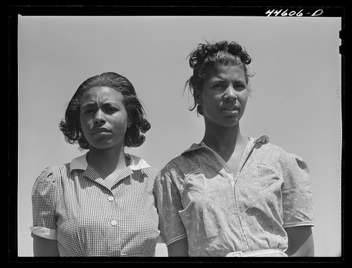 Two daughters of Mr. Buck Grant, preacher and FSA (Farm Security Administration) borrower. Near Union Point, Greene County, Georgia