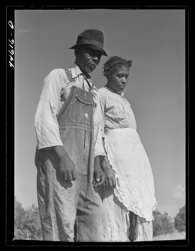 Negro tenant farmer couple living in an old mansion in southern Greene County, Georgia