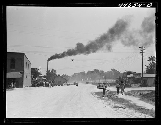 Main street in Woodville, Greene County, Georgia