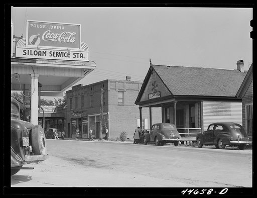 Main street of Siloam, Greene County, Georgia