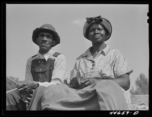 Negro couple going to town on Saturday afternoon. Greene County, Georgia