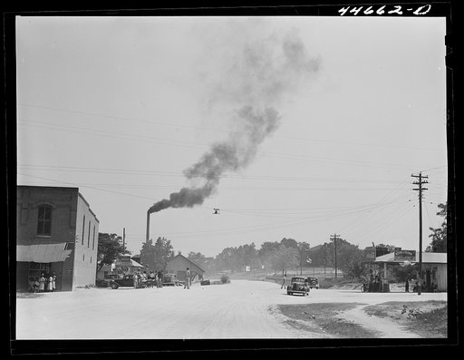 Untitled photo, possibly related to: Main street in Woodville, Greene County, Georgia