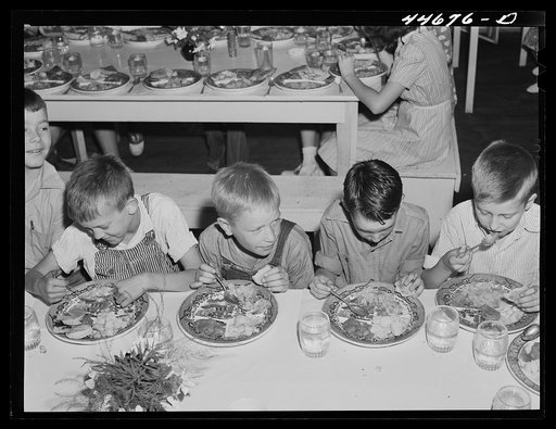 Five-cent hot lunches at the Woodville public school. Greene County, Georgia