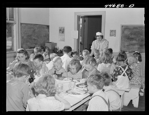 Five-cent hot lunches at the Woodville public school. Greene County, Georgia