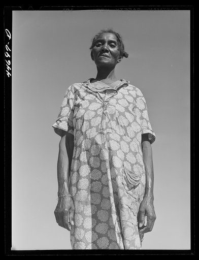 Negro tenant farm woman. A widow. She runs the farm with the help of two children. FSA (Farm Security Administration) borrower. Greene County, Georgia