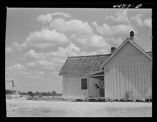 FSA (Farm Security Administration) borrower's house which has been creosoted. On the Jackson farm near White Plains, Greene County, Georgia