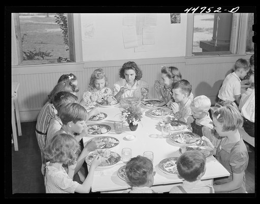 Five-cent hot lunches at the Woodville public school. Greene County, Georgia