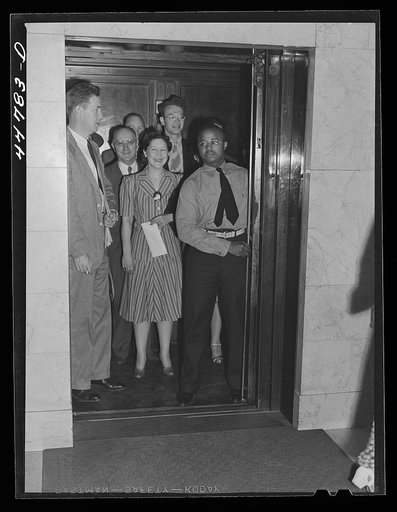Untitled photo, possibly related to: Elevator operator in the Barr Building. Washington, D.C.