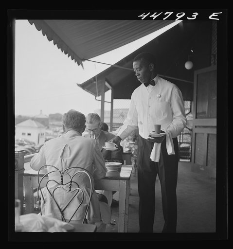 Untitled photo, possibly related to: Negro waiter in Hertzog's, seafood restaurant along the waterfront. Washington, D.C.