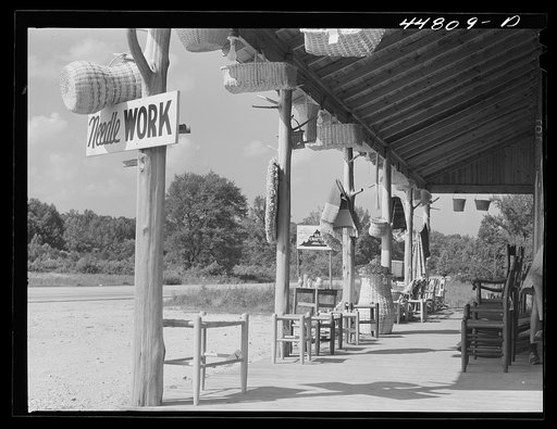 The Virginia crafts co-op on U. S. Highway No. 1, twenty miles north of Fredericksburg, Virginia