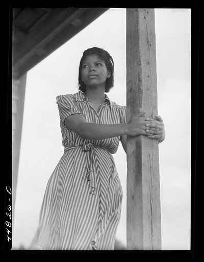 Daughter of one of the families who must move out of the area that is being taken over by the Army. Caroline County, Virginia