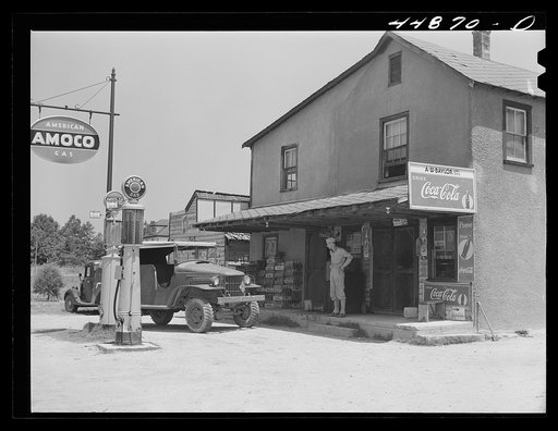 This small store, owned by two Negroes for about forty years, is getting a last rush of business from the soldiers before they will have to move out to make room for the Army maneuver grounds. Caroline County, Virgninia