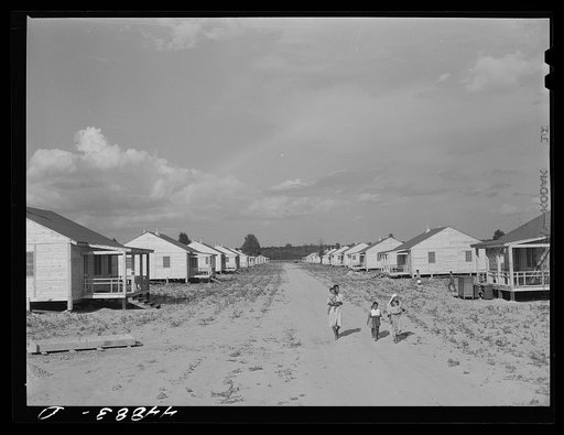 Group of prefabricated houses for Negroes built by FSA (Farm Security Administration) to take care of some of the families who had to move out of the area taken over by the Army for maneuver grounds. Milford, Caroline County, Virginia