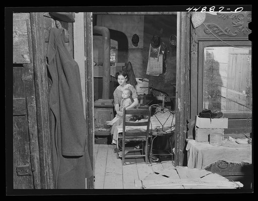 Woman and her child who must move out. The Army is taking over the area for maneuver grounds. Caroline County, Virginia