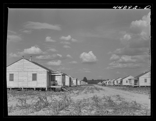 Prefabricated houses built by FSA (Farm Security Administration) to take care of some of the Negro farmers who had to move out of the area being taken over by the Army. Milford, Caroline, Virginia