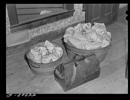 Belongings packed, this family is ready to move out of the area being taken over by the Army for maneuver grounds. Caroline County, Virginia