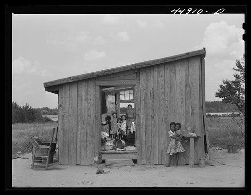 Ten people live in this shack. They must move to make way for the Army maneuver grounds. Caroline County, Virginia